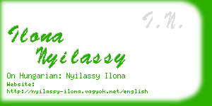 ilona nyilassy business card